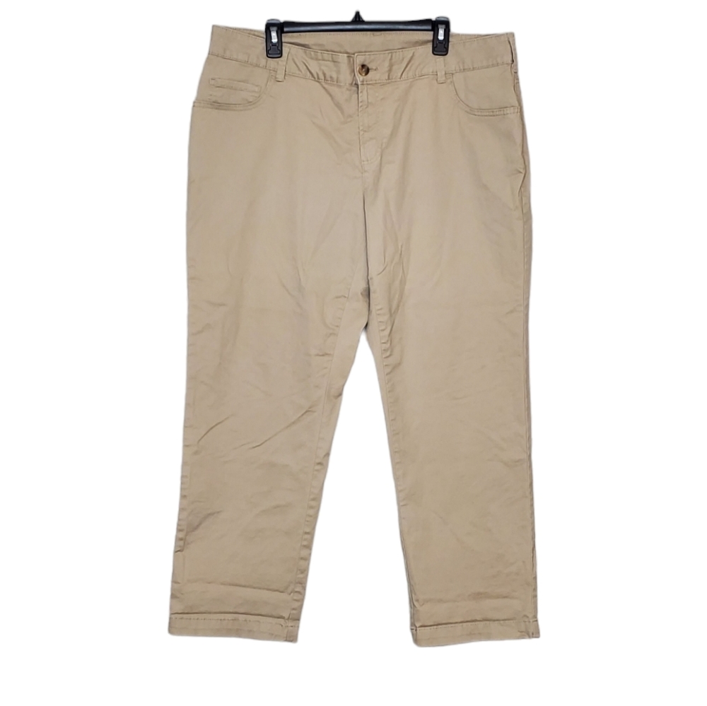 Faded Glory Womens Beige Capri Pants Plus Size 18WP